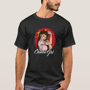 Chinese Flag China Chinese Girl T-Shirt