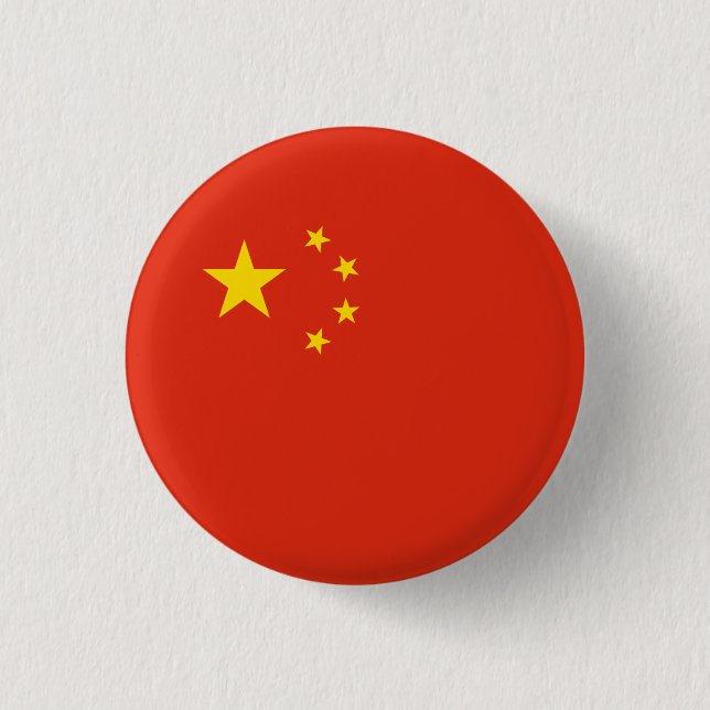 Chinese Flag, Flag of China 1 Inch Round Button (Front)