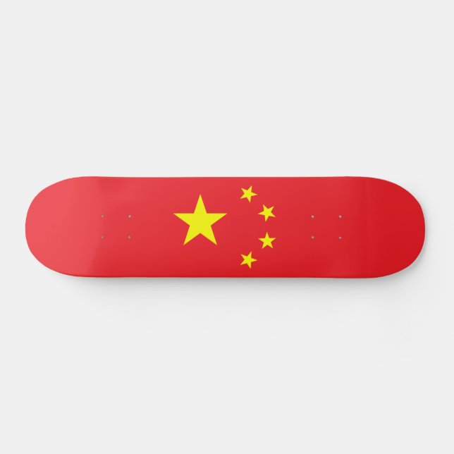 Chinese Flag Skateboard (Horz)