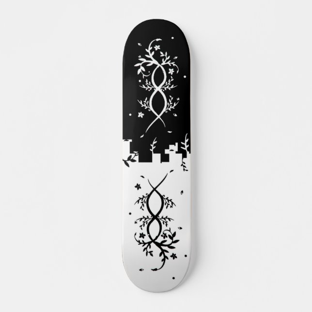 Chinese Floral Design Skateboard (Front)