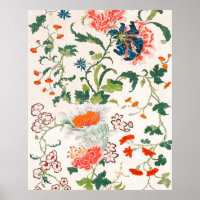 Chinese floral pattern mid 18th century
