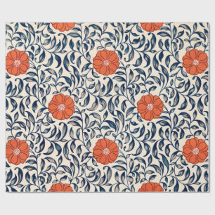 CHINESE FLORAL PATTERN WRAPPING PAPER