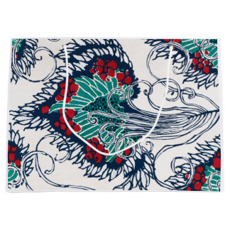 CHINESE FLORAL PRINT GIFT BAG