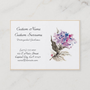 chinese flower template business card