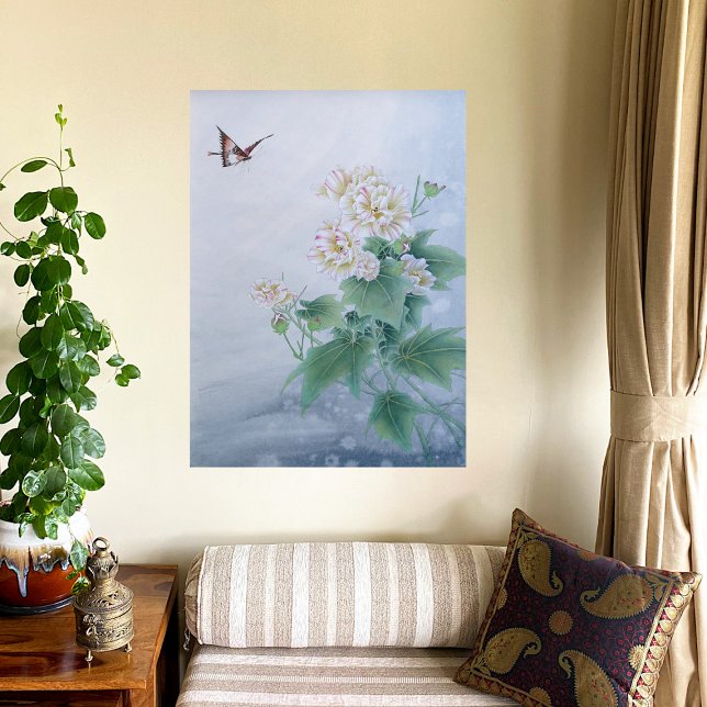 Chinese Flower with Butterfly  Photo Print (Creator Uploaded)