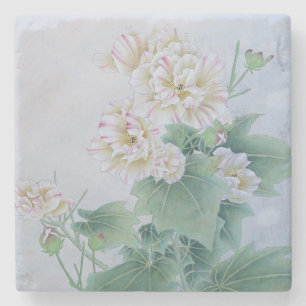 Chinese Flower with Butterfly  Stone Coaster