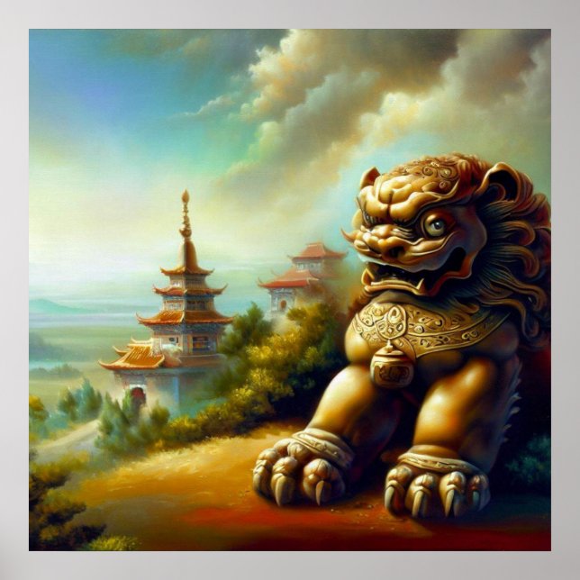 Chinese Foo Lion (4)  Poster (Front)