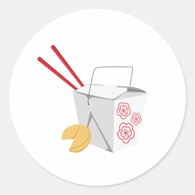 Chinese Food Classic Round Sticker (Front)