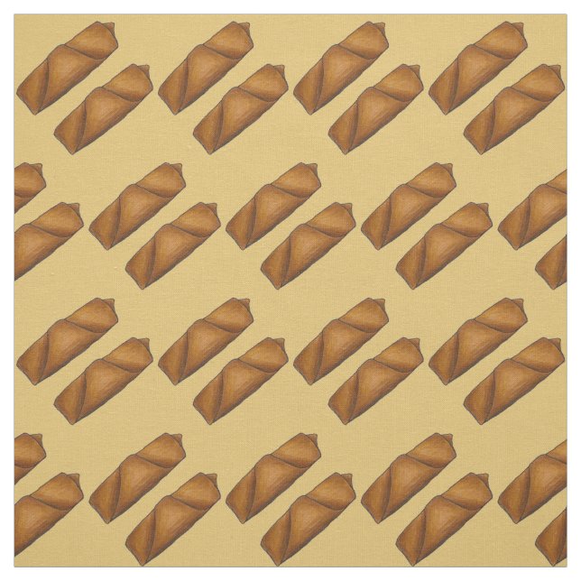 Chinese Food Egg Roll Rolls Eggroll Fabric (Swatch)