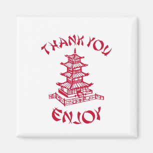 Chinese Food Thank You Enjoy Magnet
