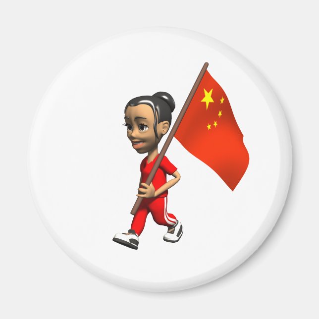 Chinese Girl Magnet (Front)