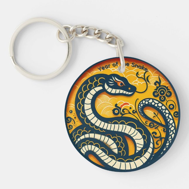 Chinese Green Snake Year 2025 ARK Keychain (Front)