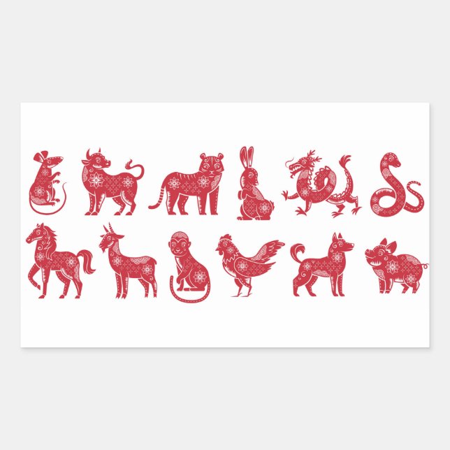Chinese Horoscope Animals Sticker (Front)