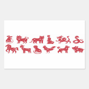 Chinese Horoscope Animals Sticker