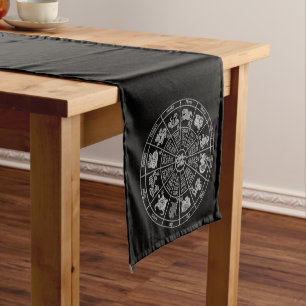 Chinese Horoscope Zodiac Wheel Medium Table Runner
