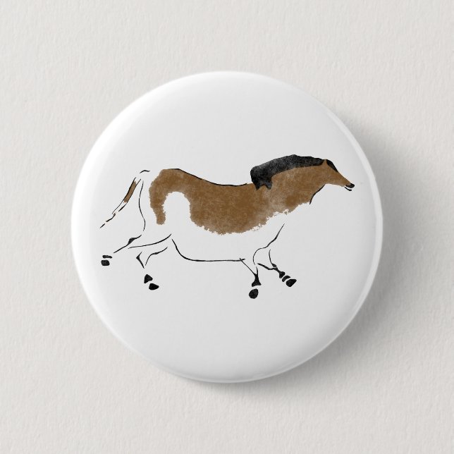 Chinese Horse 2 Inch Round Button (Front)