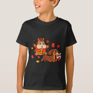 Chinese Horse Dachshund Funny Kid Mens Womens Happ T-Shirt
