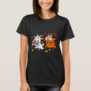 Chinese Horse Goat Funny Kids Mens Womens Happy Ne T-Shirt