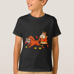 Chinese Horse Irish Setter Kids Mens Womens Happy T-Shirt