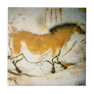 Chinese Horse,Lascaux Prehistoric Cave Paintings Tile