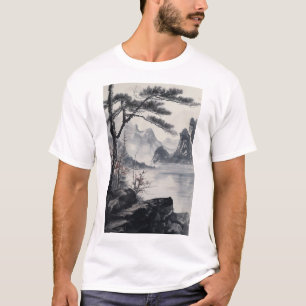 Chinese Ink Landscape Painting National Style T-Sh T-Shirt