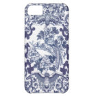 Chinese inspired blue pattern with birds toile