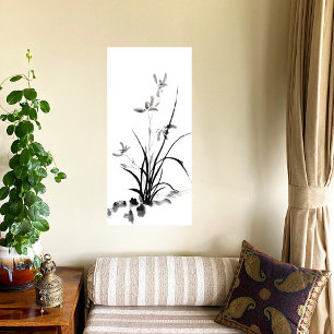 Chinese Iris - bw Poster