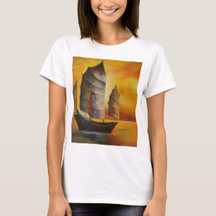 Chinese Junk In Ochre and Yellow T-Shirt