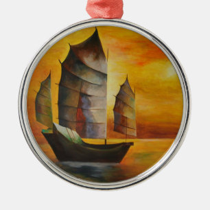 Chinese Junk Metal Ornament