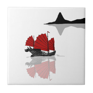 Chinese Junk Ship Tile