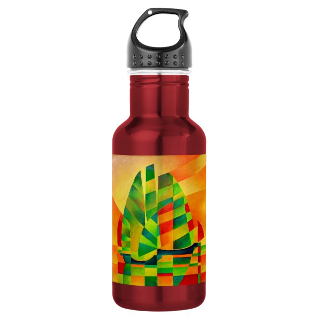 Chinese Junks, Sunset, Sails and Shadows Bold  532 Ml Water Bottle (Front)