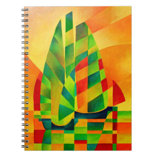 Chinese Junks, Sunset, Sails and Shadows Bold  Notebook