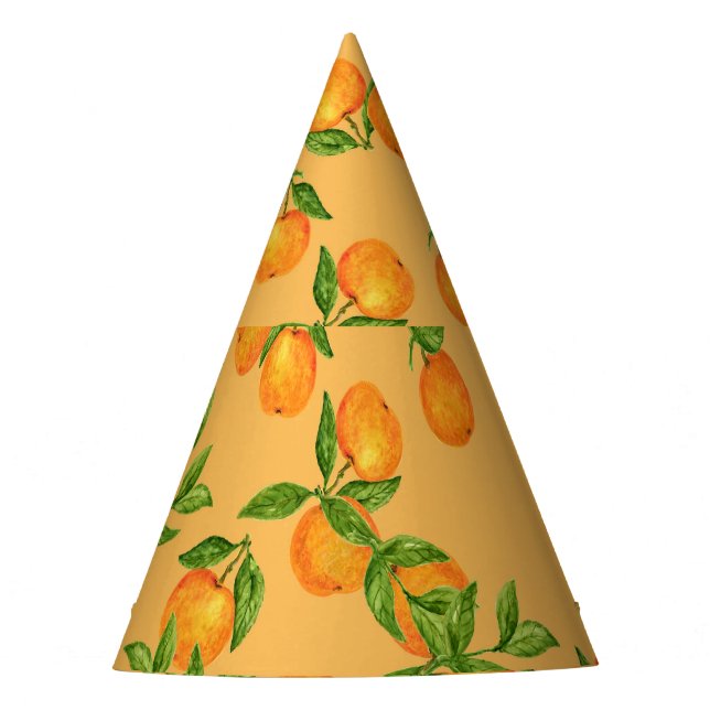 Chinese Korean Japanese inspired, watercolor backg Party Hat (Front)