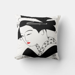Chinese Lady Throw Pillow