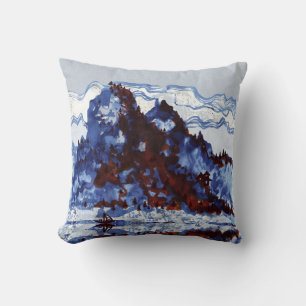 Chinese landscape throw pillow