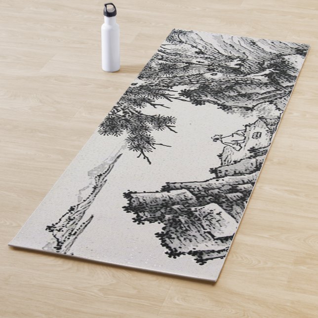 Chinese landscapes art reversible yoga mat (In Situ)