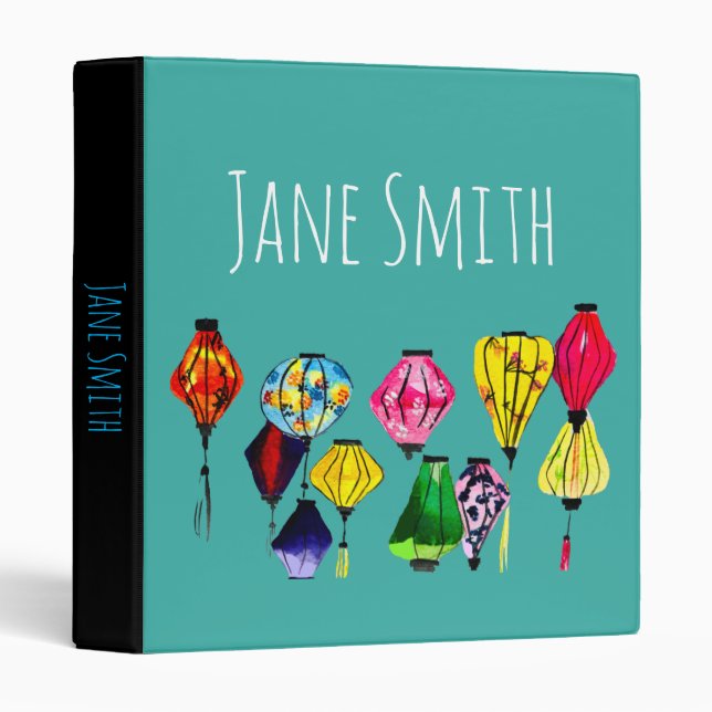 Chinese lantern colourful art binder (Front/Spine)