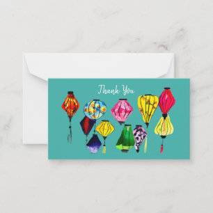 Chinese lantern colourful art card