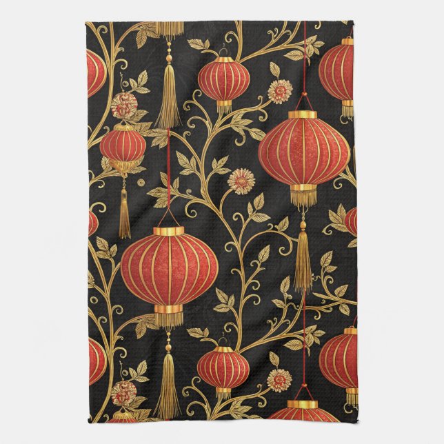 Chinese Lantern Festival (1) Kitchen Towel (Vertical)