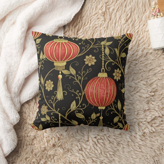 Chinese Lantern Festival (2) Throw Pillow (Blanket)