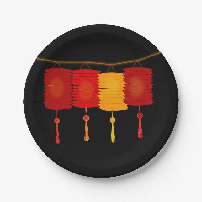 Chinese Lantern Paper Plates (Front)