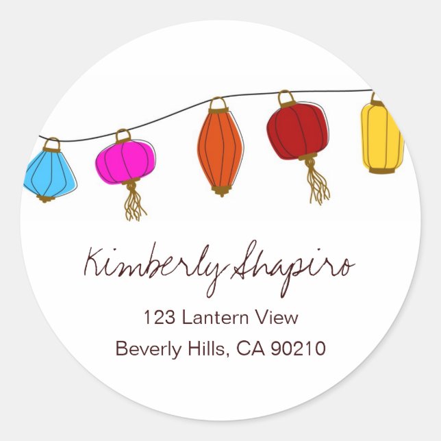 Chinese Lanterns Address Labels (Front)