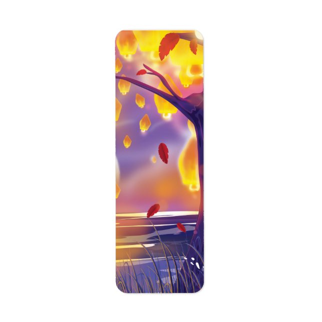 Chinese Lanterns by a moonlit river (Front)