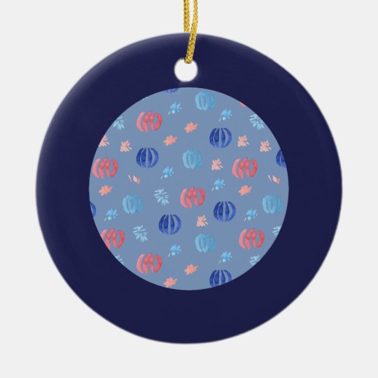 Chinese Lanterns Circle Ornament