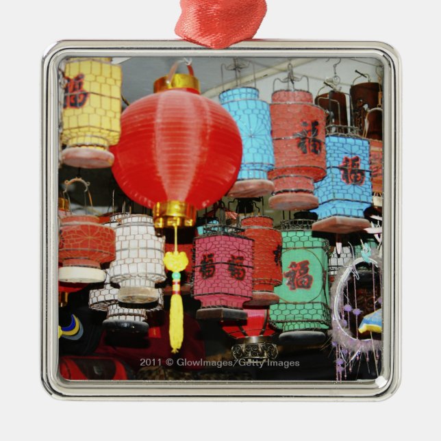 Chinese lanterns in China Metal Ornament (Front)