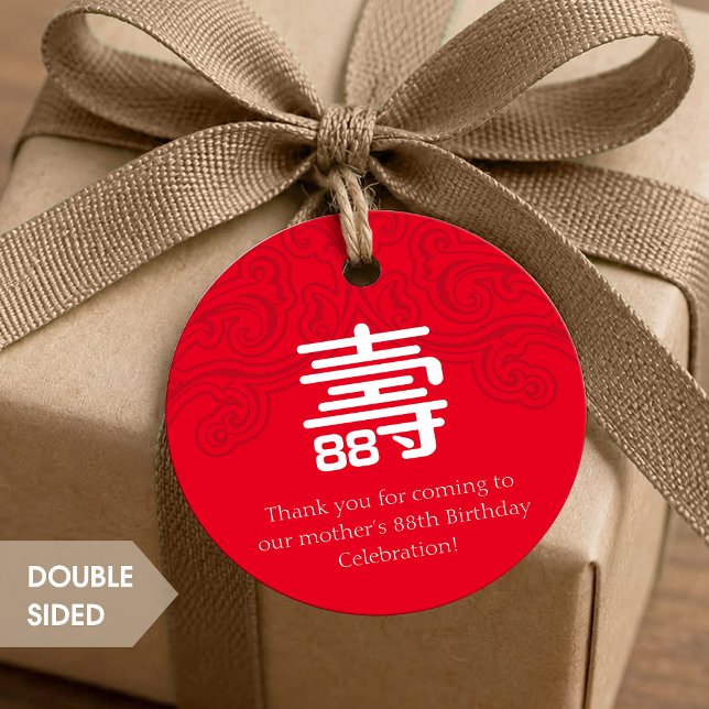 Chinese "Longevity" Birthday Tag - RED (any age) (Creator Uploaded)