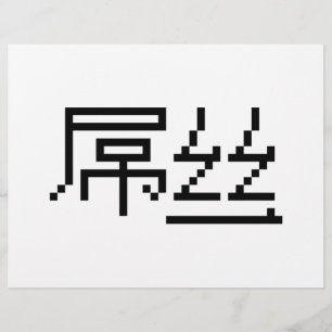 Chinese Loser / Diaosi 屌丝 Hanzi MEME Flyer