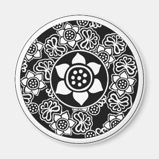 Chinese Lotus Design Magnet