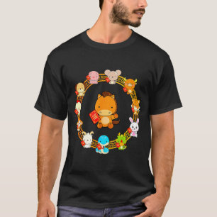 Chinese Lunar New Year 12 Animal Zodiac Signs Cute T-Shirt