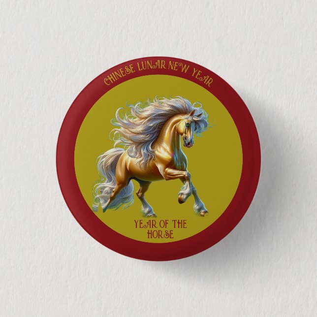 Chinese Lunar New Year 2026 1 Inch Round Button (Front)